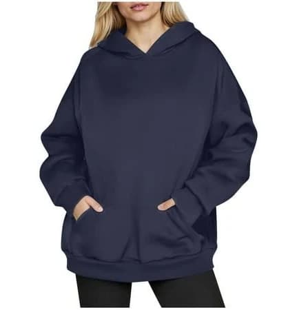 Women's Oversized Fleece Hoodies with Kangaroo Pocket