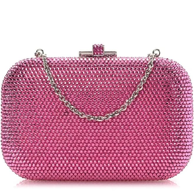 Judith Leiber Swarovski Crystal Slide Lock Clutch
