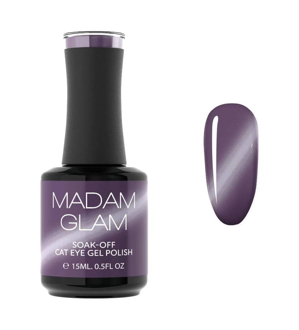 Madam Glam Pom Pom Plum Cat-Eye Gel Polish