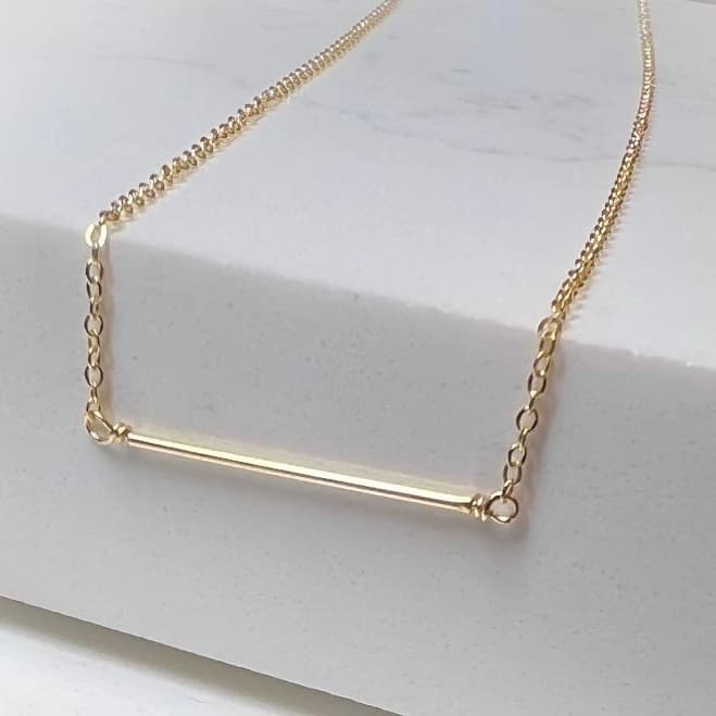 Dainty Thin Bar Necklace