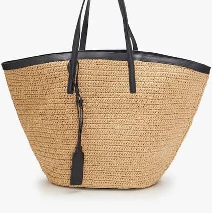 MO&Co. Women's Woven Straw Tote