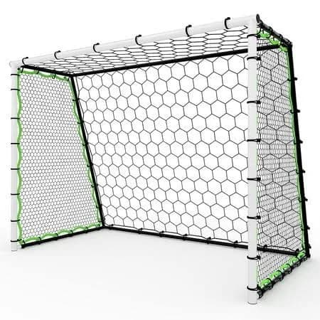 Shininglove 7x5 ft Dual-Function Soccer Rebounder & Goal Ultra-Responsive Training Net, Adjustable Angles, Heavy-Duty Steel Frame, Tool-Free Setup for