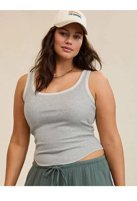 Aerie Ribbed Scoop Neck Tank Top