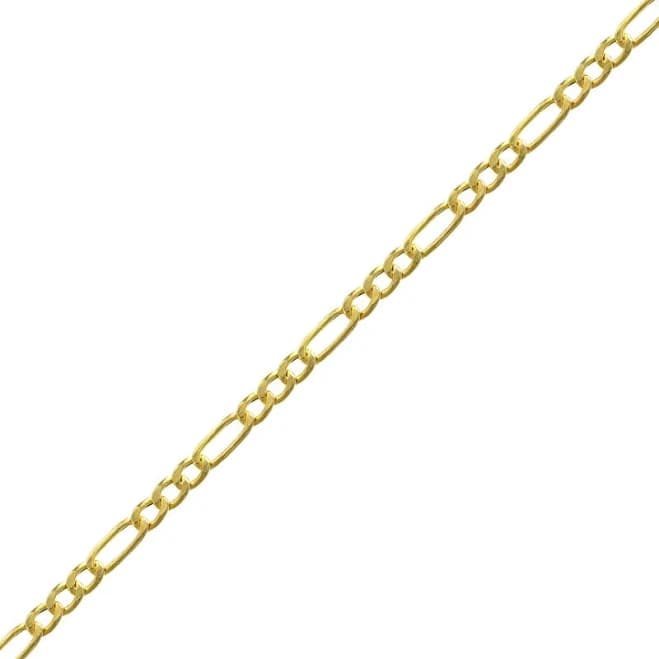 Brilliance Fine Jewelry 10K Yellow Gold Figaro Chain Necklace