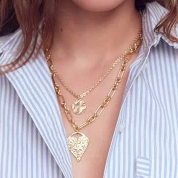 Boden Women's Heart Stamp Layer Necklace