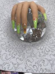 Custom press on lime green 15 Pc long coffin nails | eBay