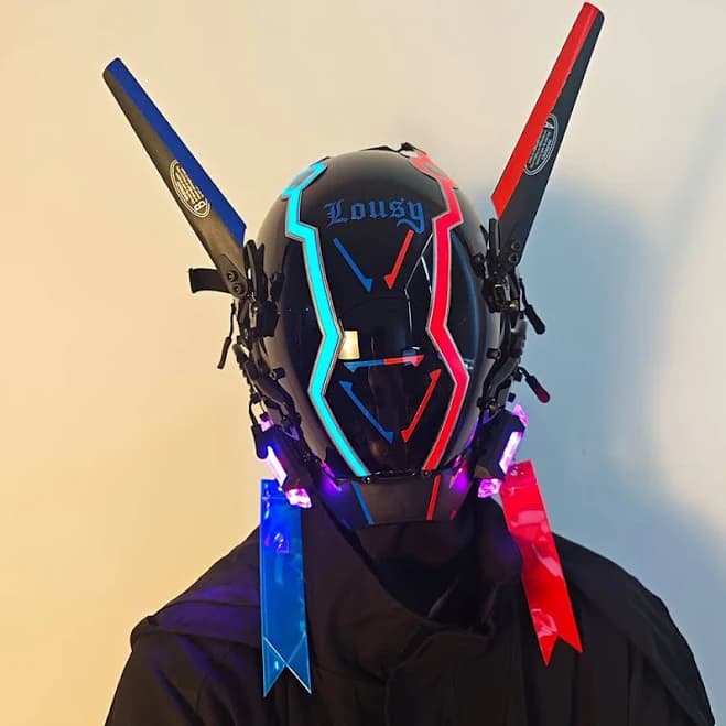 Cyberpunk LED Light-Up Mask