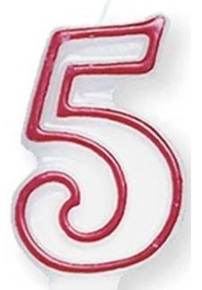 Deluxe Number 5 Birthday Candle