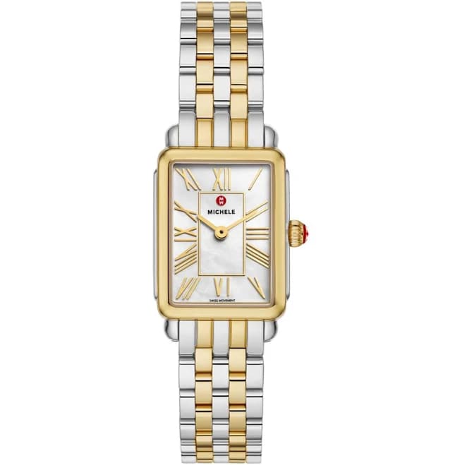 MICHELE Women's Deco Park Two-Tone 18K Gold-Plated Mother-of-