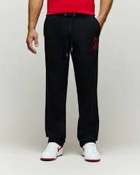 Men's Jovan Raised Dotted Print Sweatpant in Black | Psycho Bunny