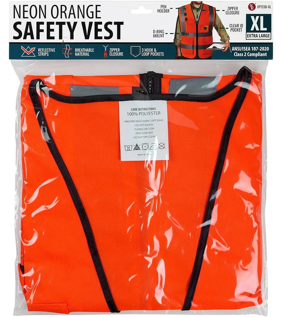 Class 2 Safety Vest with 3 Pockets