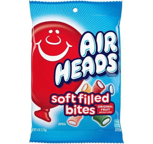 Air Heads Soft Filled Bites Original Fruit Candy