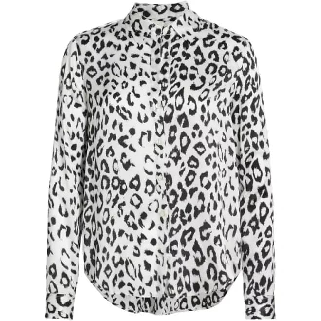 L'AGENCE Women's Tyler Silk Cheetah-Print Blouse