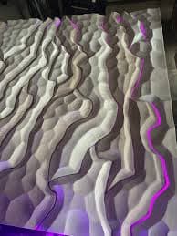 3D Wood Wall Art: Color Changing LED Mountain Sculpture - Etsy