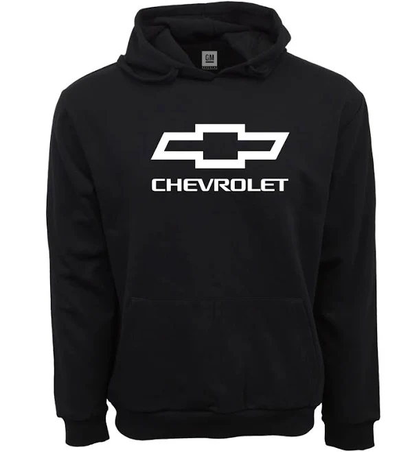 Gm Chevrolet Unisex Adult Black Hoodie Pullover