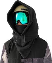Snood Over Helmet Balaclava with Ventilation for Ski Snowboard and Biking (Polyester, Black) at Amazon Men's Clothing store