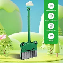 Children's Small Broom Dustpan Set Green Frog Mini Household Cleaning and Pretend Play Set : Health & Household - Amazon.com