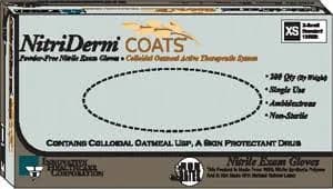 Oatmeal Nitrile Exam Gloves-Nitriderm COATS - Glove Size: Small, Quantity: Box / Case: Box