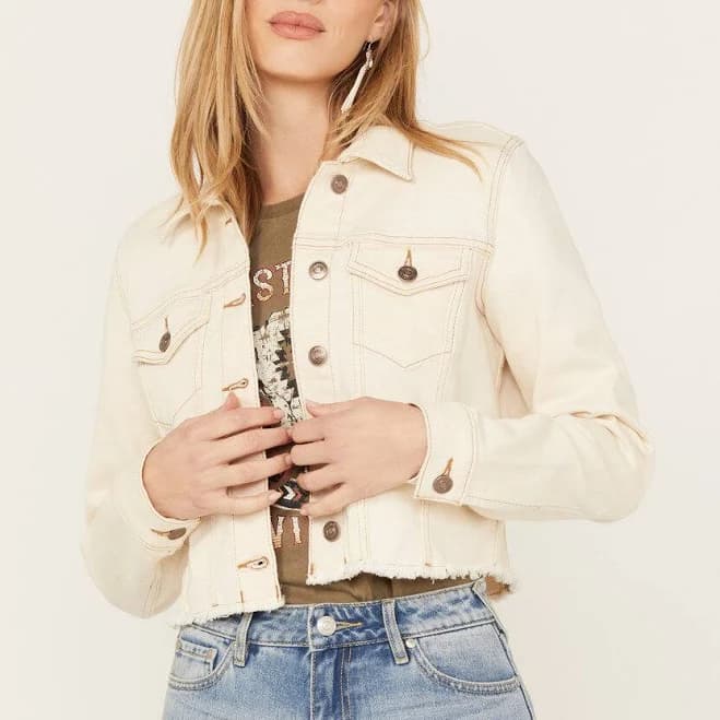 Shyanne Women's Cropped Fray Western Jacket