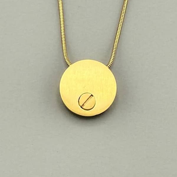 Round Bronze Pendant - Radiant Heart
