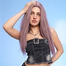 Labymos Women's Wig Straight Wigs Realistic Wig Natural Looking Wig for Women Cosplay Party Daily Use : Amazon.ae: Beauty