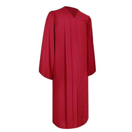 Endea Graduation Matte Red Graduation Gown Adult