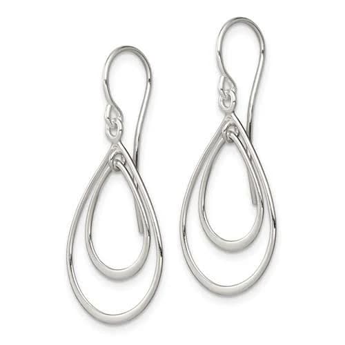 Goldia Sterling Silver Teardrop Dangle Earrings