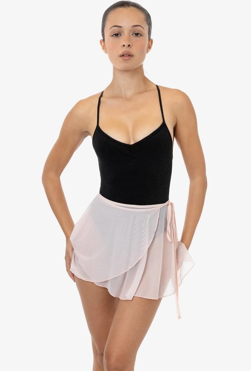 Los Angeles Apparel Micro Mesh Ballet Wrap Skirt