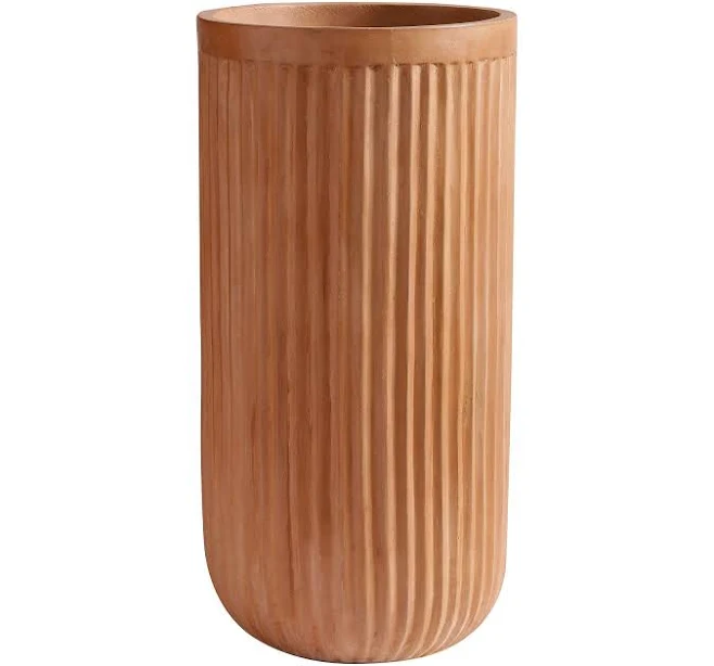 Pottery Barn Fluted Outdoor Concrete Planter