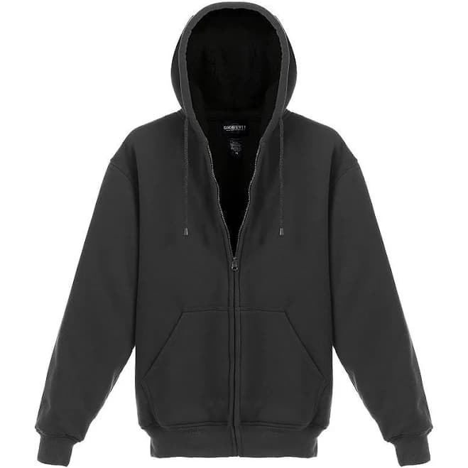 Gioberti Men's Heavyweight Sherpa Lined Fleece Hoodie Jacket