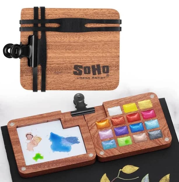 Soho Urban Artist Mini Wooden Travel Watercolor Set of 15