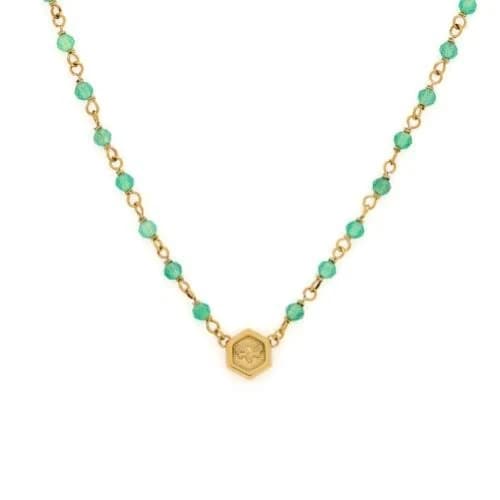Olivia Burton London Minima Bee Beaded Charm Necklace
