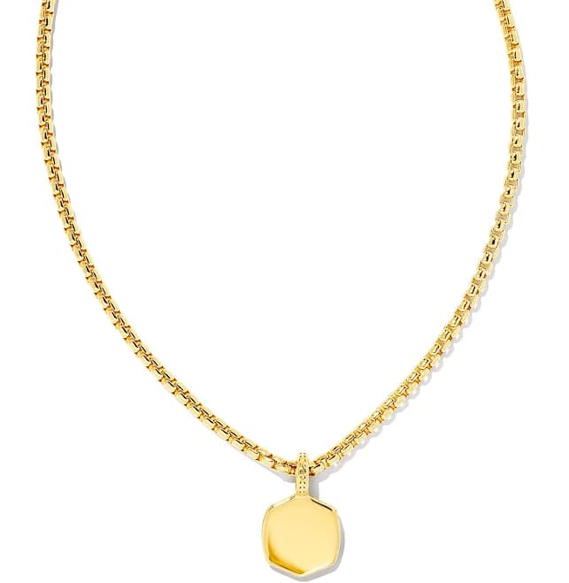 Kendra Scott Davie Oxidized Sterling Silver Charm Necklace
