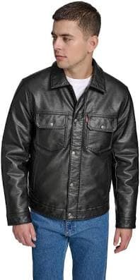 Levi's Men's Faux Leather Trucker Jacket