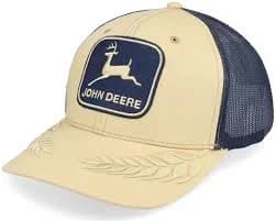 John Deere Pink & Grey Trucker Hat - Adjustable Snapback With White Mesh Back, One Size Fits Most