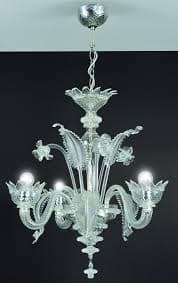 murano chandelier 3 light crystal | eBay