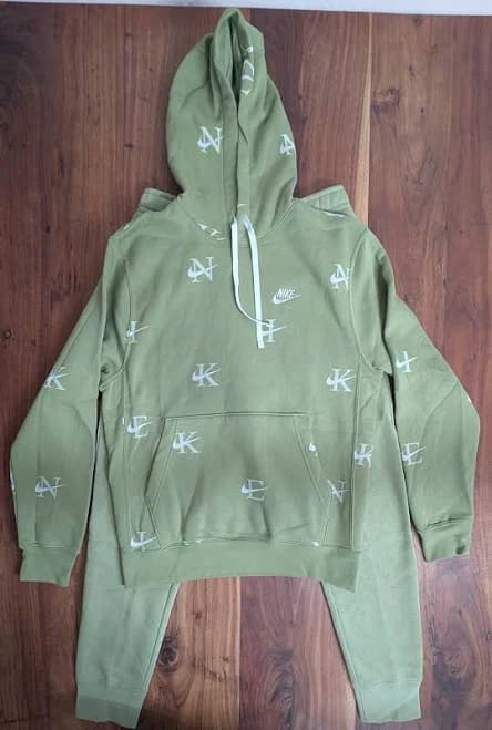 Nike Club Fleece Hoodie & Sweatpants Set Dv9601-334 Bv2571-334 Green