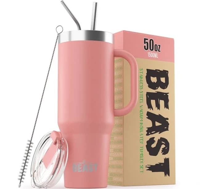 50 oz Durable Insulated Leakproof Travel Mug with Handle