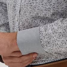Wrangler Mens 20X Grey/White Print Long Sleeve Snap Shirt