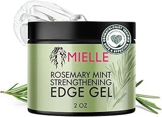 Mielle Organics Rosemary & Mint Edge Control Gel - Strong Hold Hair & Edge Gel for Women & Men - Infused with Biotin, Coconut & Babassu Oil to Encourage Longer, Healthier Hair (2 Fl Oz)