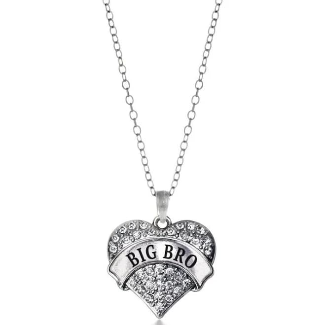 Big Bro Pave Heart Charm Necklace