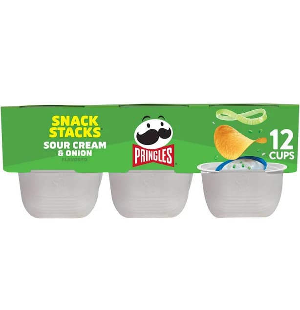 Pringles Potato Crisps Chips Sour Cream Onion