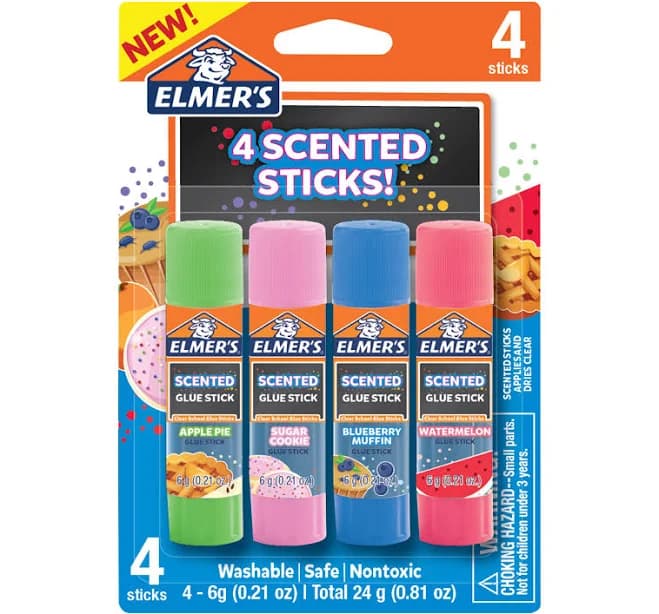 Elmer's Scented Glue Sticks 4/Pkg Assorted Scents