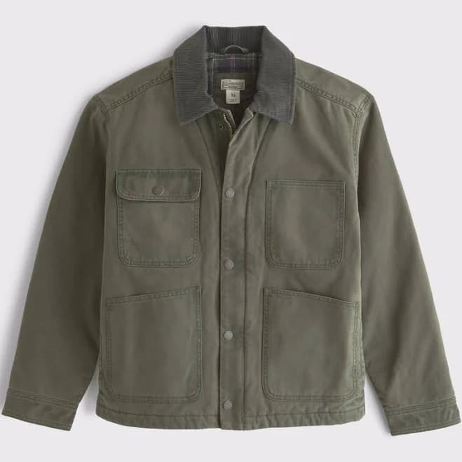 Abercrombie & Fitch Men's Canvas Zip Jacket