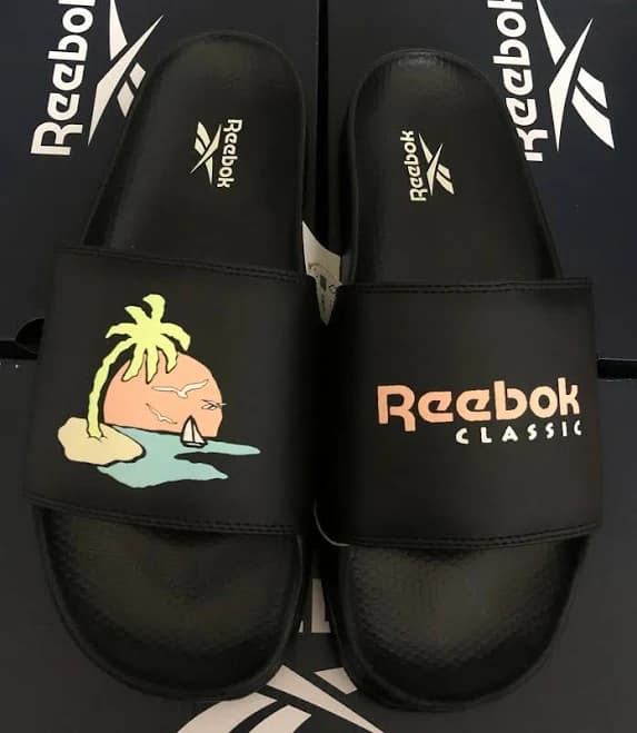 Reebok Classic Slide Swim Men's Slide Sandals Black/aurorg/chalk