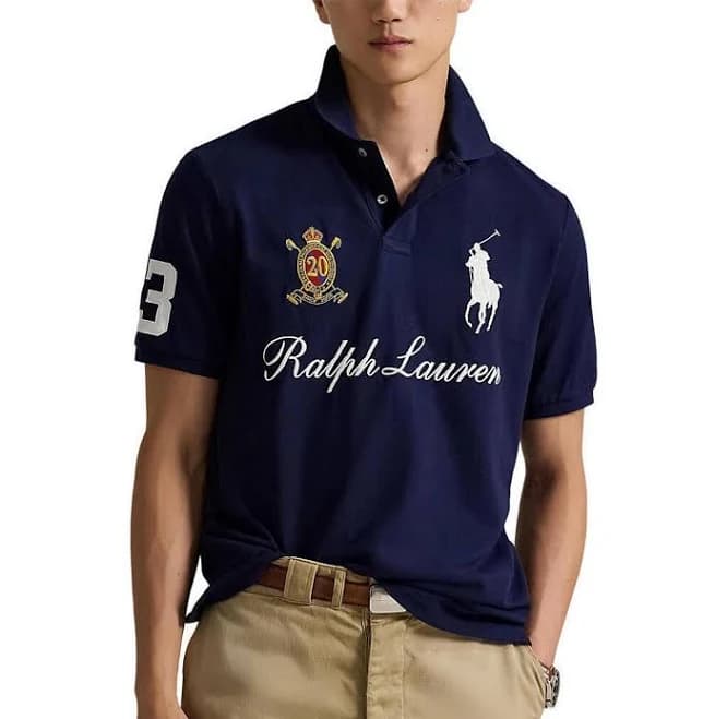 Polo Ralph Lauren Classic Fit Short Sleeve 20th Anniversary Crest Short Sleeve Polo Shirt Mens