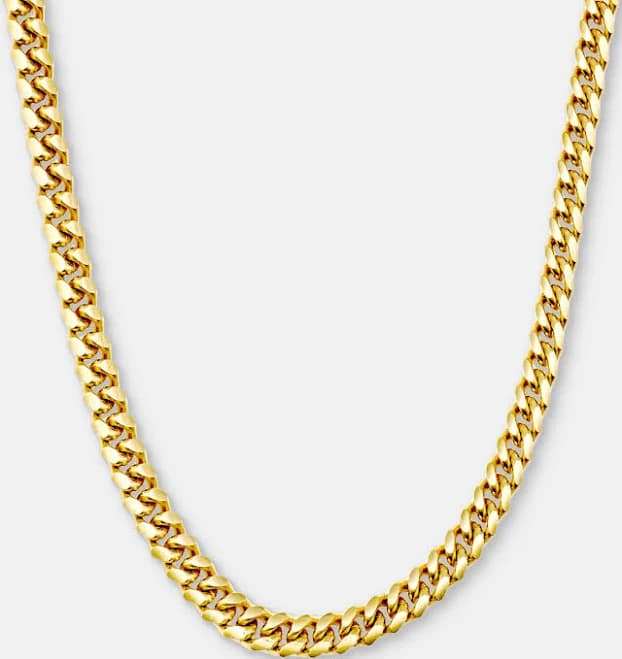 Dazzin 8mm Gold Cuban Link Chain for Men