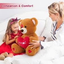 Valentine's Teddy Bear Plush Toy, Brown, 19.7 Inches – Stuffed Animals Store