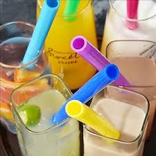 Amazon.com: ALINK Reusable Boba Smoothie Straws, 10 inch X 0.55 inch Extra Wide Fat Silicone Straws for Drinking Bubble Tea, Set of 6 with Cleaning Brush : Home & Kitchen