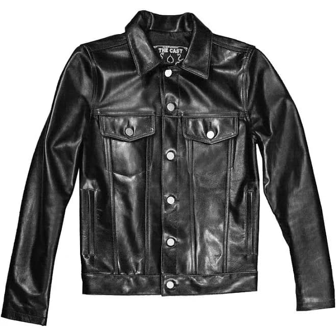 Sixty Eight Leather Trucker Jacket